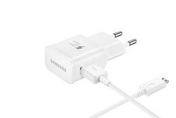 Samsung Charger For Mobile Phone - Samsung Fast-charger Micro-usb And Usb-port White